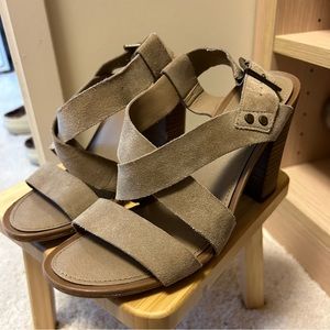 Franco Sarto Sabine Suede Leather Sandals